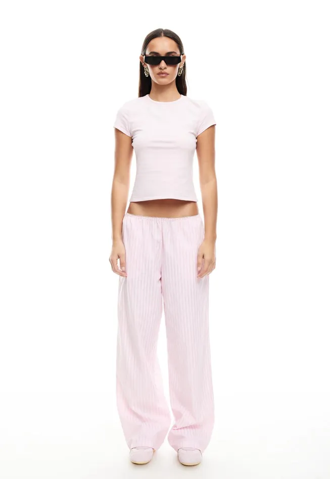 Tops Women Lioness Fashion IN BLOOM TEE Pink Stripe Tops Women Lioness Fashion IN BLOOM TEE Pink Stripe