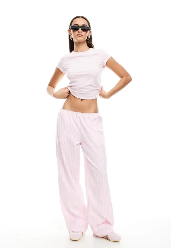 Tops Women Lioness Fashion IN BLOOM TEE Pink Stripe Tops Women Lioness Fashion IN BLOOM TEE Pink Stripe