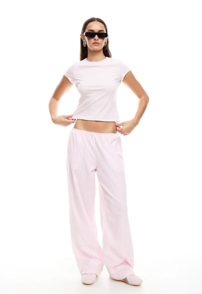 Tops Women Lioness Fashion IN BLOOM TEE Pink Stripe Tops Women Lioness Fashion IN BLOOM TEE Pink Stripe
