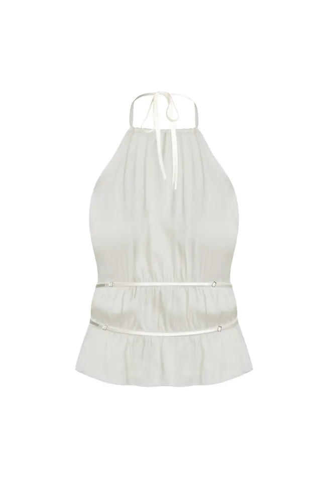 Tops Women Lioness Fashion LEGACY HALTER TOP Ivory Tops Women Lioness Fashion LEGACY HALTER TOP Ivory
