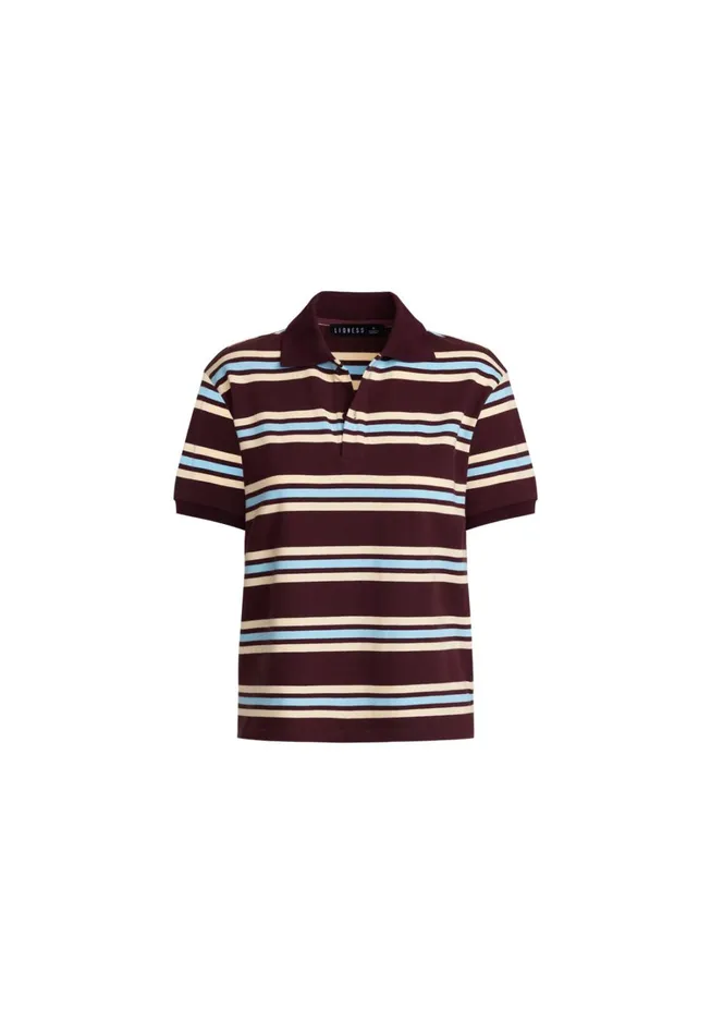 Tops Women Lioness Fashion LEISURE POLO Chocolate Multi Tops Women Lioness Fashion LEISURE POLO Chocolate Multi