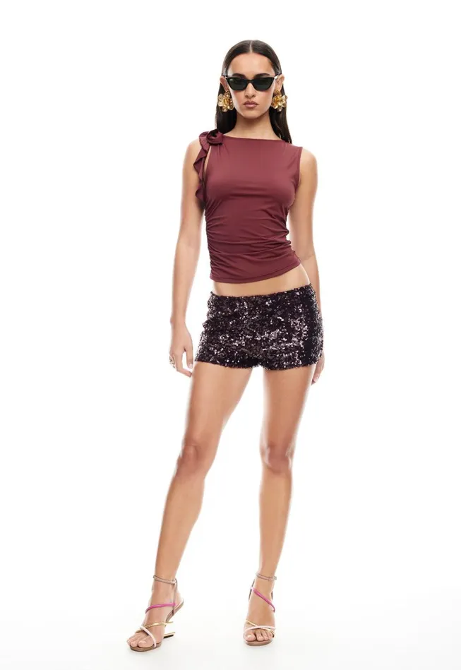 Tops Women Lioness Fashion RENDEZVOUS TOP Burgundy Tops Women Lioness Fashion RENDEZVOUS TOP Burgundy