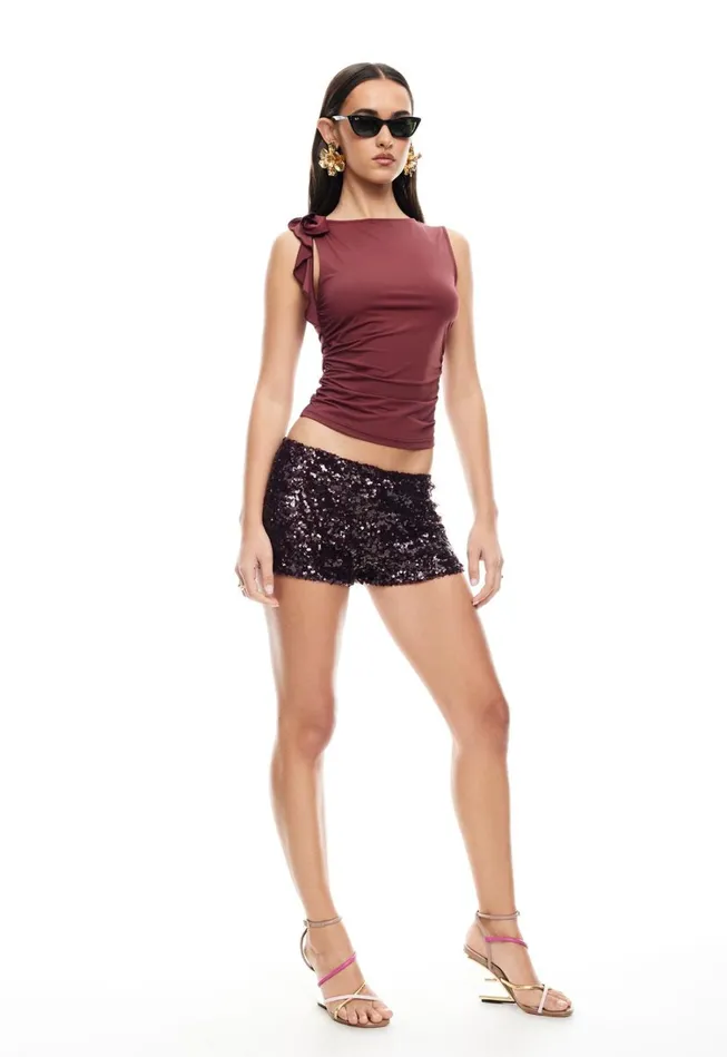 Tops Women Lioness Fashion RENDEZVOUS TOP Burgundy Tops Women Lioness Fashion RENDEZVOUS TOP Burgundy