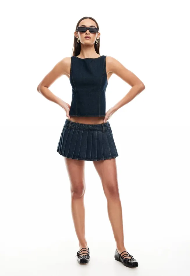 Tops Women Lioness Fashion RIDER BACKLESS TOP Indigo Tops Women Lioness Fashion RIDER BACKLESS TOP Indigo