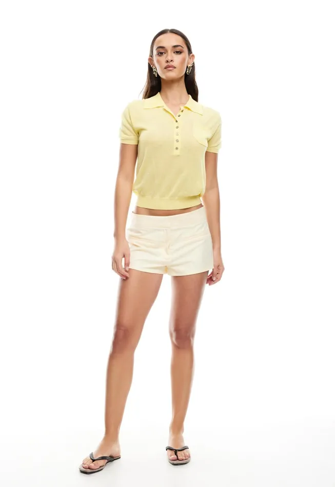 Tops Women Lioness Fashion UNTAMED SHORT SLEEVE TOP Butter Tops Women Lioness Fashion UNTAMED SHORT SLEEVE TOP Butter
