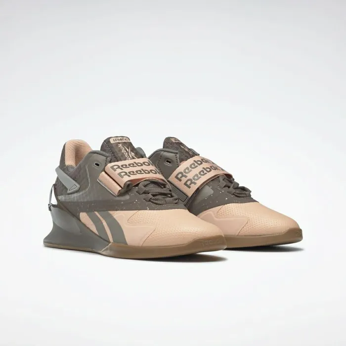 Training Shoes Womens Reebok Legacy Lifter II Weightlifting Shoes Aura Orange Boulder Grey Trek Grey