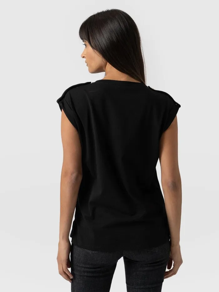 Turn Up Tee 8211 Black Lightning Black Lightning Women Saint And Sofia TShirts and Tanks