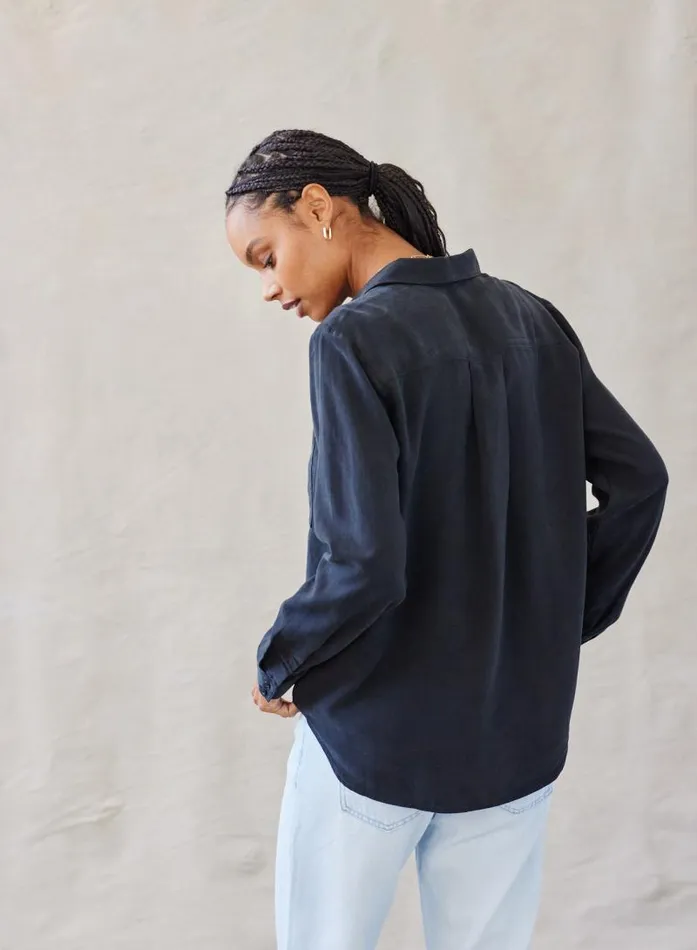 Two Pocket Classic Button Down 8211 Vintage Black Women Bella Dahl Long Sleeve Two Pocket Classic Button Down 8211 Vintage Black Women Bella Dahl Long Sleeve