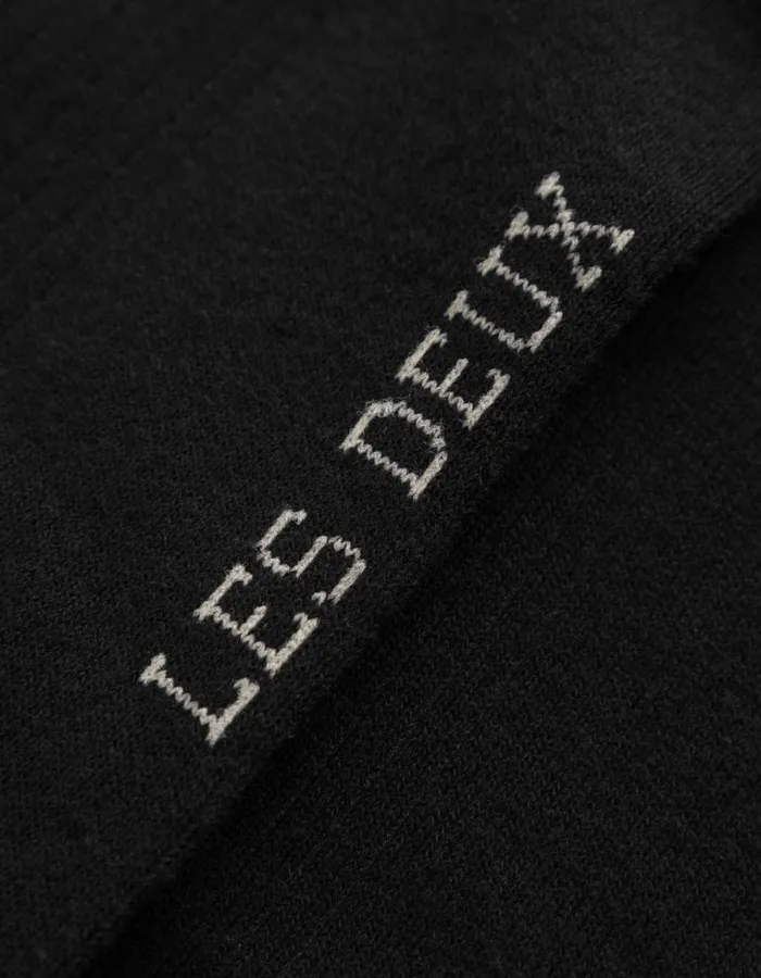 Underwear Men Les Deux Globe Rib 2Pack Socks 8211 BlackLight Desert Sand