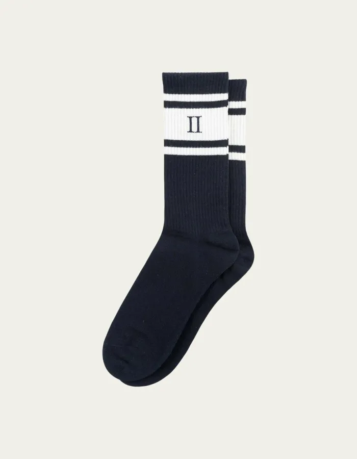 Underwear Men Les Deux William Stripe 2Pack Socks 8211 Dark NavyOff White