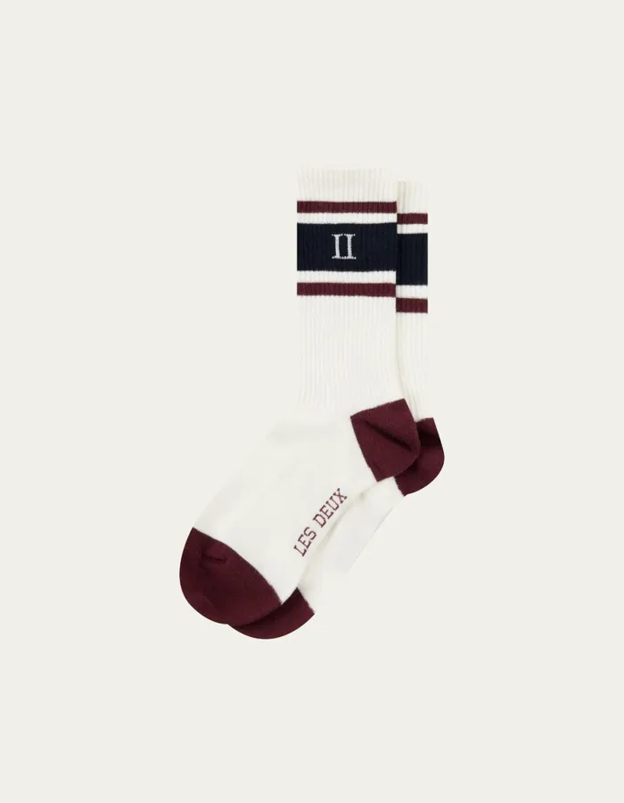Underwear Men Les Deux William Stripe 2Pack Socks 8211 Off WhiteDark Navy