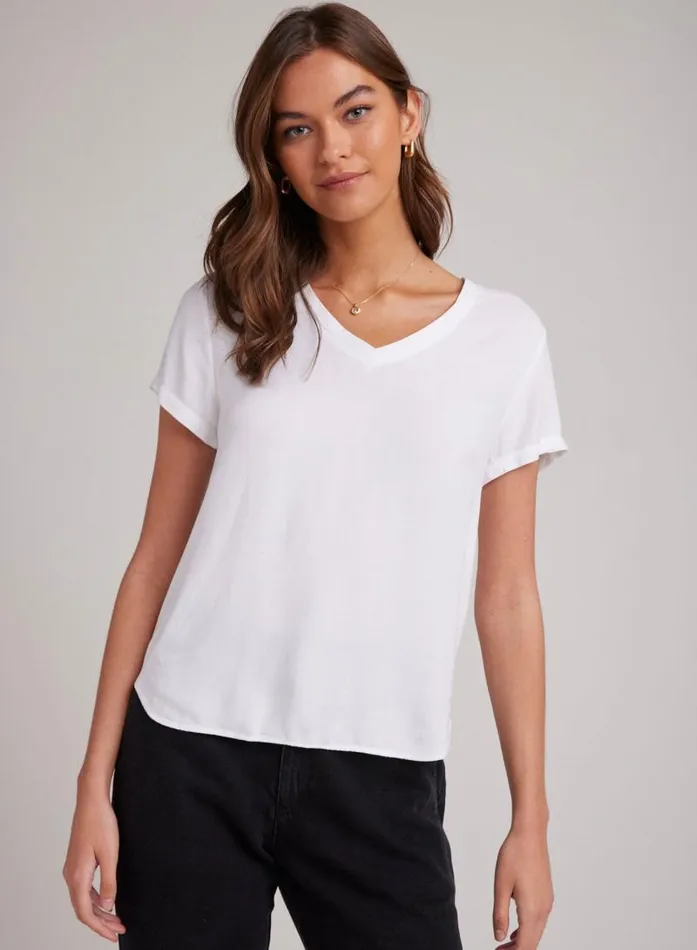 VNeck Tee 8211 White Women Bella Dahl Short Sleeve