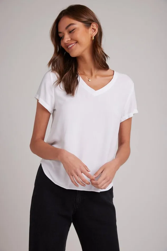 VNeck Tee 8211 White Women Bella Dahl Short Sleeve