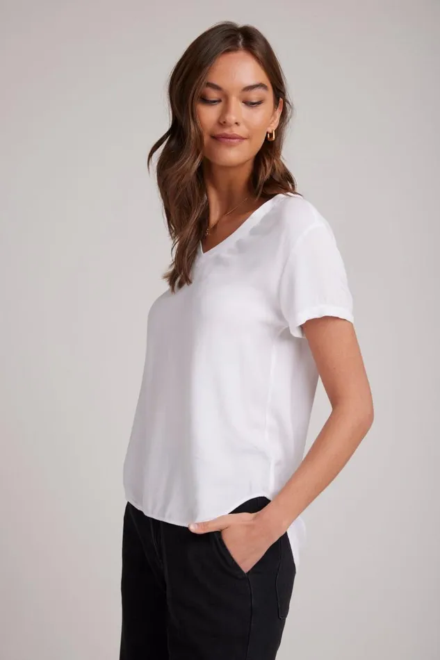 VNeck Tee 8211 White Women Bella Dahl Short Sleeve