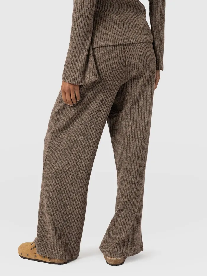 Victory Rib Wide Leg Pant 8211 Beige Beige Women Saint And Sofia Pants