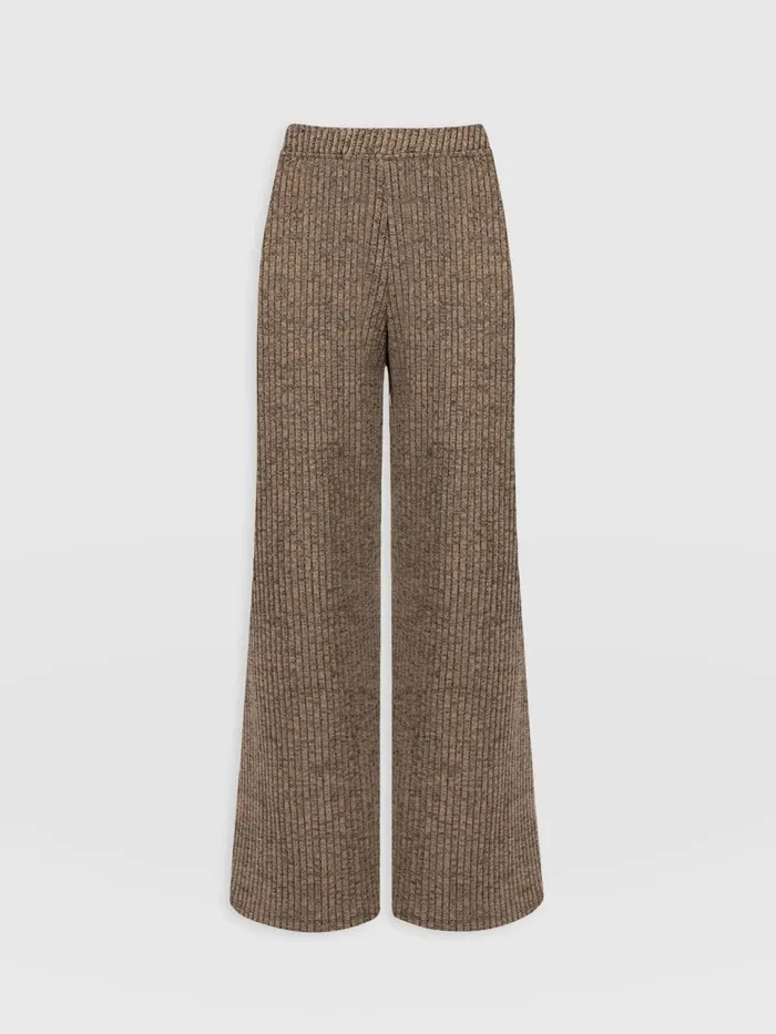 Victory Rib Wide Leg Pant 8211 Beige Beige Women Saint And Sofia Pants
