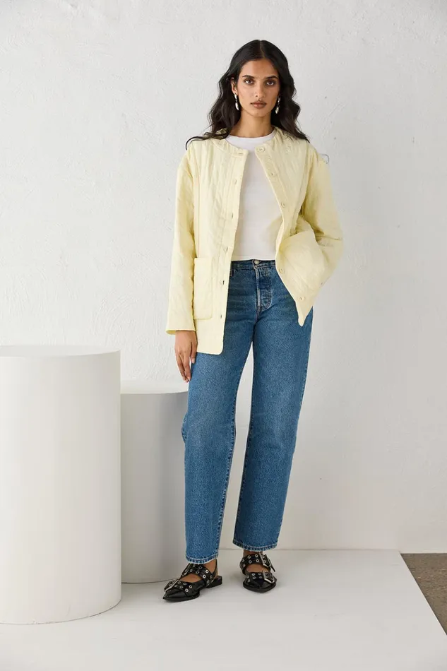 VRG GRL JacketsCoats Mona Jacket Butter 8211 Women VRG GRL JacketsCoats Mona Jacket Butter 8211 Women