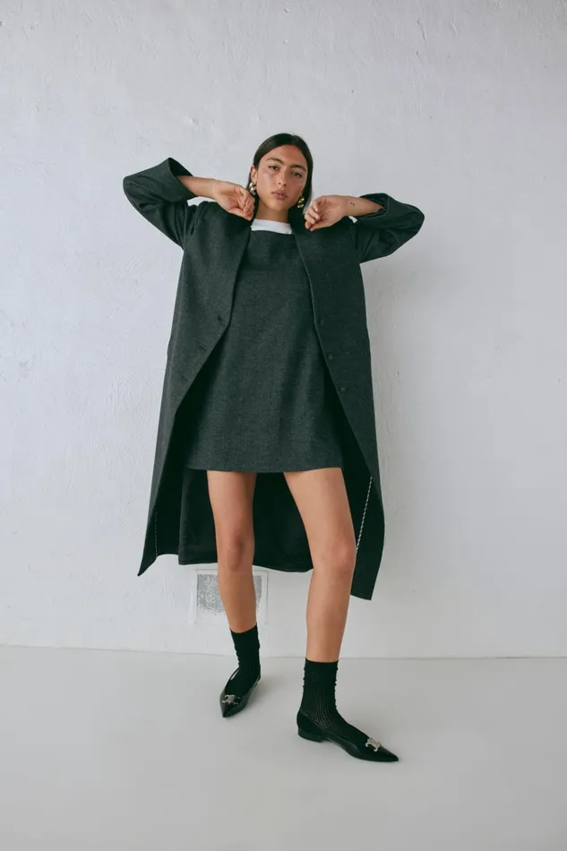 VRG GRL JacketsCoats Vale Trench Coat Charcoal 8211 Women VRG GRL JacketsCoats Vale Trench Coat Charcoal 8211 Women