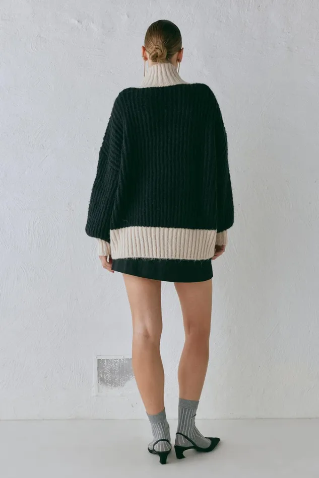 VRG GRL JumpersSweaters Ada Knit Jumper Black 8211 Women VRG GRL JumpersSweaters Ada Knit Jumper Black 8211 Women