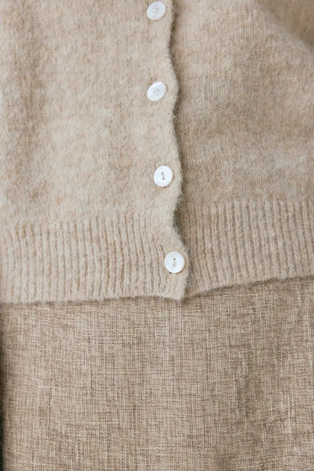 VRG GRL JumpersSweaters Henley Knit Cardigan Marle 8211 Women VRG GRL JumpersSweaters Henley Knit Cardigan Marle 8211 Women