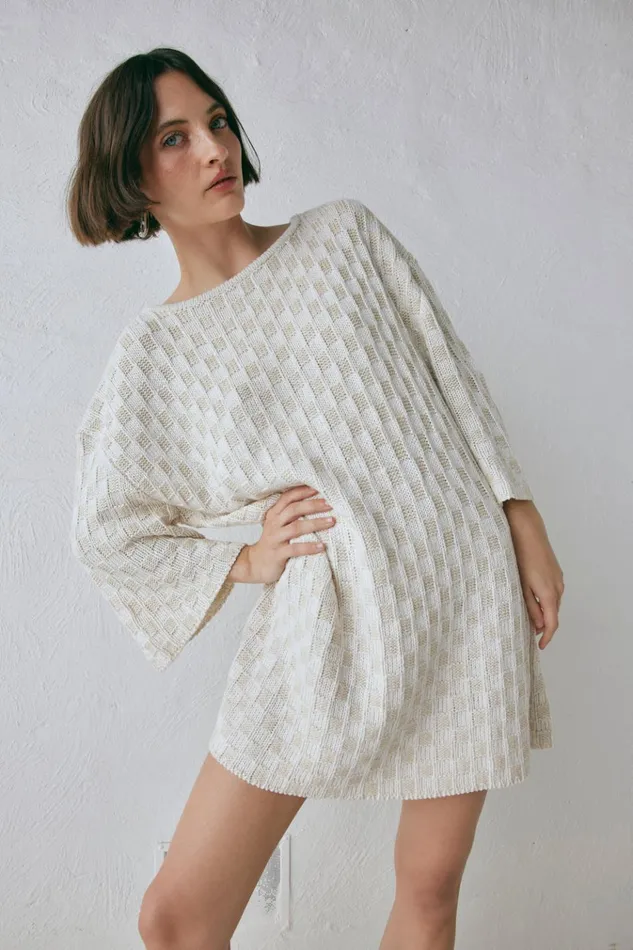 VRG GRL Long Sleeve Pia Knit Tunic Cream 8211 Women VRG GRL Long Sleeve Pia Knit Tunic Cream 8211 Women