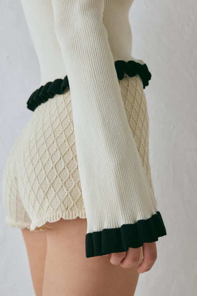 VRG GRL Long Sleeve Zoey Knit Top Cream 8211 Women VRG GRL Long Sleeve Zoey Knit Top Cream 8211 Women