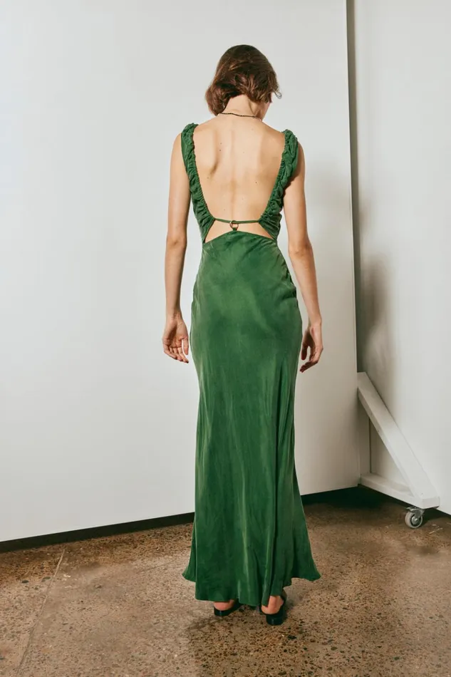 VRG GRL MidiMaxi Dresses After Dark Bias Cut Maxi Dress Forest 8211 Women VRG GRL MidiMaxi Dresses After Dark Bias Cut Maxi Dress Forest 8211 Women