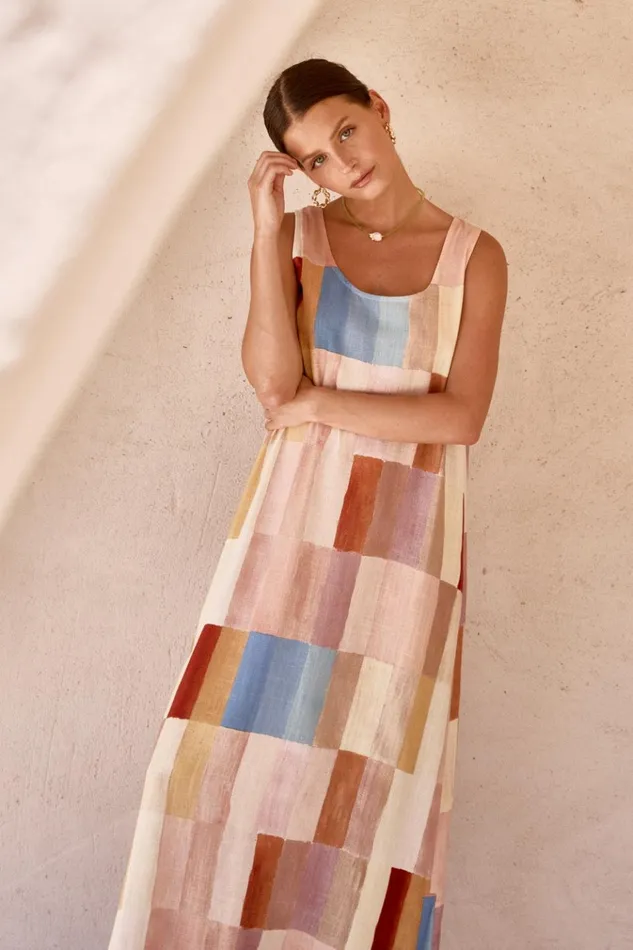 VRG GRL MidiMaxi Dresses Cate Smock Maxi Dress Patchwork 8211 Women VRG GRL MidiMaxi Dresses Cate Smock Maxi Dress Patchwork 8211 Women