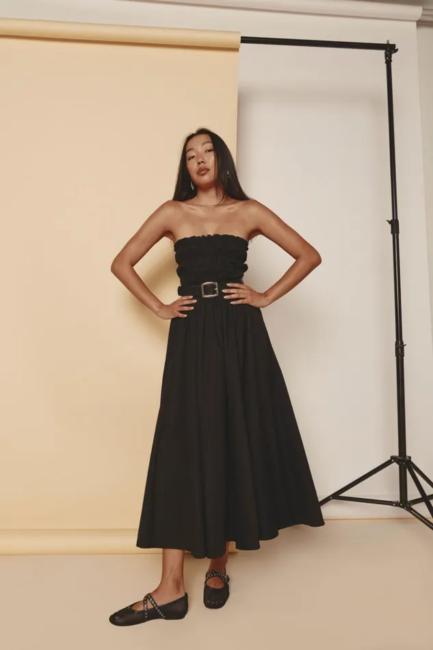 VRG GRL MidiMaxi Dresses Eliana Midi Dress Black 8211 Women