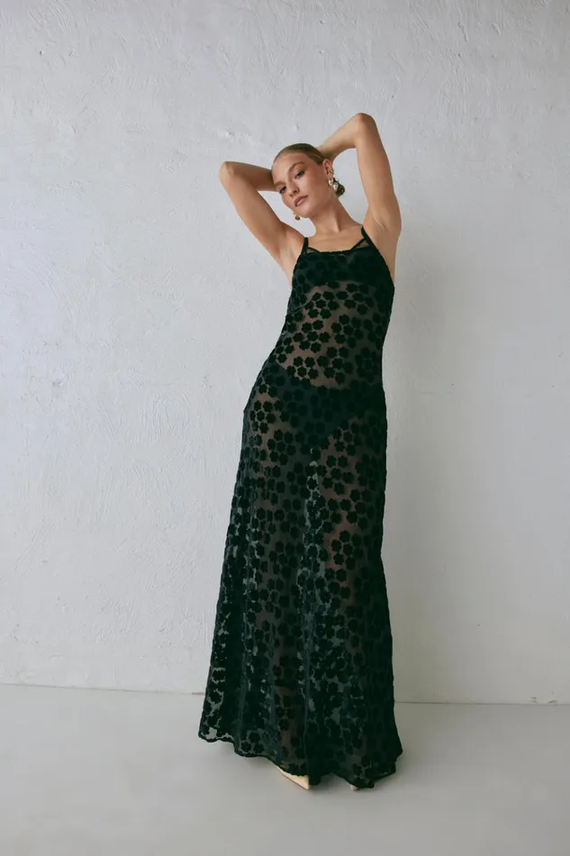 VRG GRL MidiMaxi Dresses Iris Bias Cut Maxi Dress Black 8211 Women VRG GRL MidiMaxi Dresses Iris Bias Cut Maxi Dress Black 8211 Women