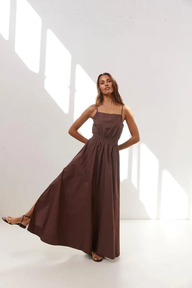 VRG GRL MidiMaxi Dresses Lou Maxi Dress Chocolate 8211 Women