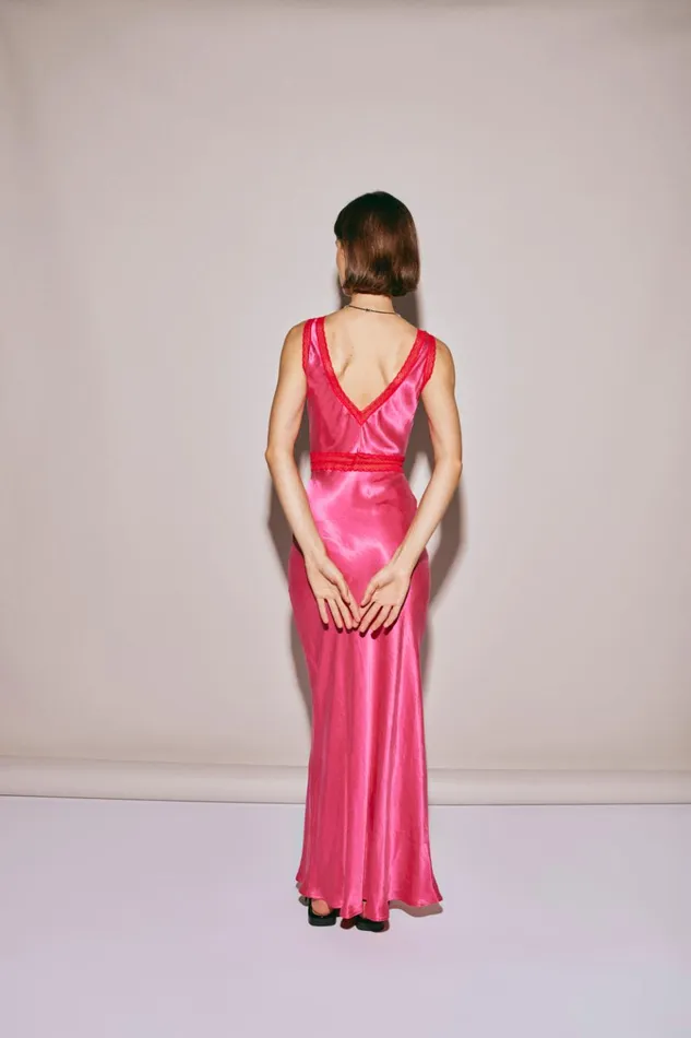 VRG GRL MidiMaxi Dresses Meet Me On The Dance Floor Bias Cut Maxi Dress Fuchsia 8211 Women VRG GRL MidiMaxi Dresses Meet Me On The Dance Floor Bias Cut Maxi Dress Fuchsia 8211 Women