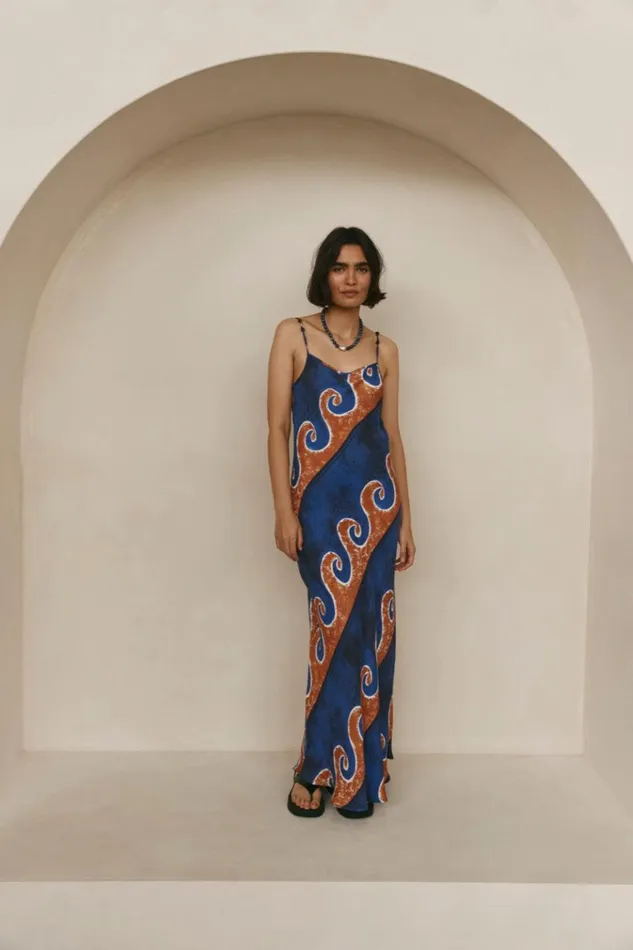 VRG GRL MidiMaxi Dresses Night Veils Bias Cut Maxi Dress Neptune 8211 Women VRG GRL MidiMaxi Dresses Night Veils Bias Cut Maxi Dress Neptune 8211 Women