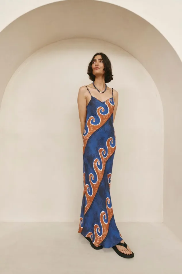 VRG GRL MidiMaxi Dresses Night Veils Bias Cut Maxi Dress Neptune 8211 Women VRG GRL MidiMaxi Dresses Night Veils Bias Cut Maxi Dress Neptune 8211 Women