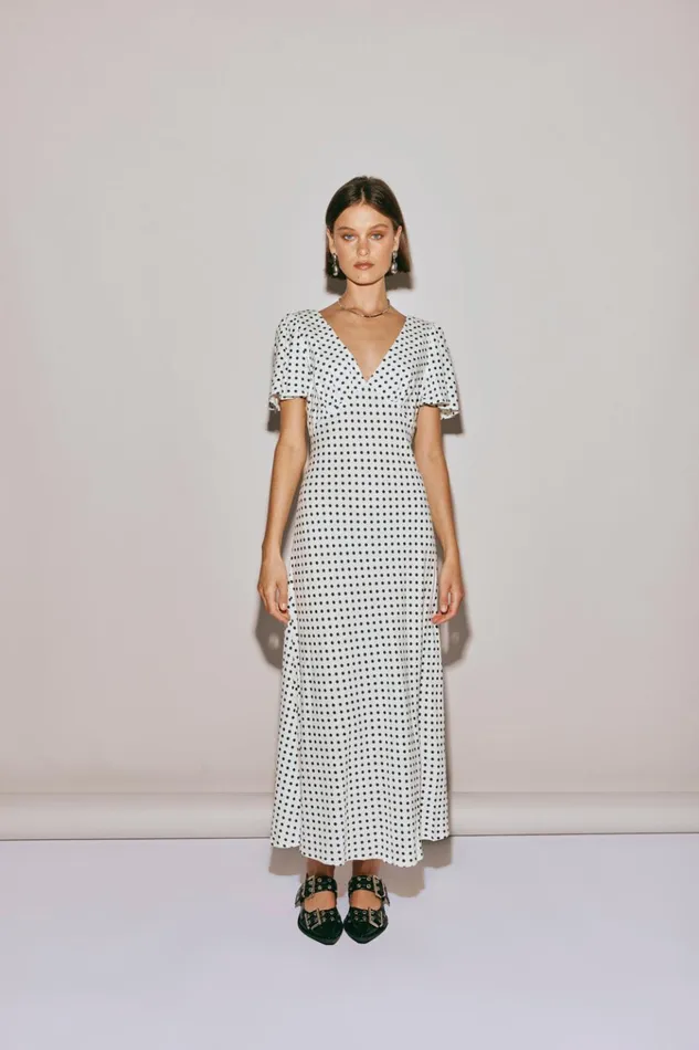 VRG GRL MidiMaxi Dresses Summer Nostalgia Bias Cut Midi Dress White 8211 Women