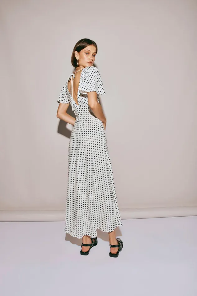VRG GRL MidiMaxi Dresses Summer Nostalgia Bias Cut Midi Dress White 8211 Women VRG GRL MidiMaxi Dresses Summer Nostalgia Bias Cut Midi Dress White 8211 Women