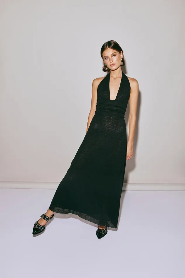 VRG GRL MidiMaxi Dresses When In Italy Halter Midi Dress Black 8211 Women VRG GRL MidiMaxi Dresses When In Italy Halter Midi Dress Black 8211 Women