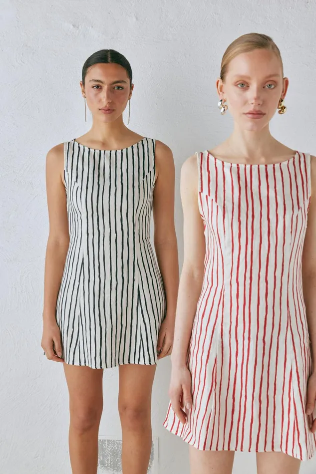 VRG GRL Mini Dresses Chloe Linen Mini Dress Black 8211 Women VRG GRL Mini Dresses Chloe Linen Mini Dress Black 8211 Women