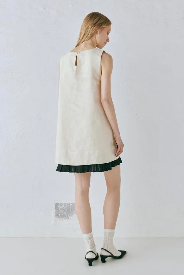 VRG GRL Mini Dresses Musa Linen Mini Dress Cream 8211 Women VRG GRL Mini Dresses Musa Linen Mini Dress Cream 8211 Women