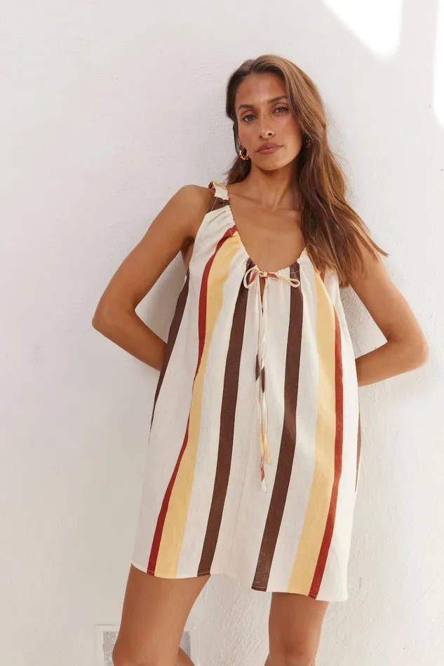 VRG GRL Mini Dresses Rio Linen Mini Dress Ace 8211 Women VRG GRL Mini Dresses Rio Linen Mini Dress Ace 8211 Women