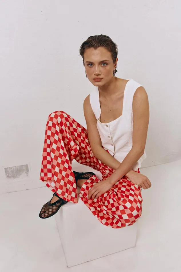 VRG GRL Pants Jamie Pants Check 8211 Women VRG GRL Pants Jamie Pants Check 8211 Women