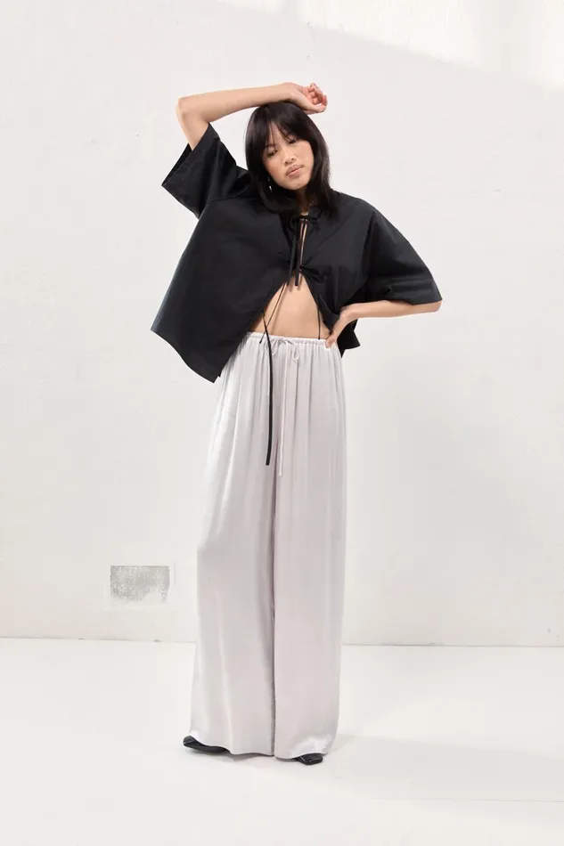 VRG GRL Pants Merci Satin Pants Silver 8211 Women