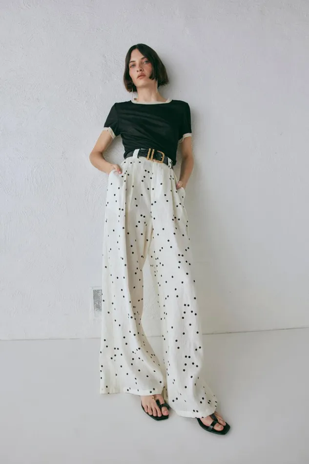 VRG GRL Pants Skye Linen Pants Dot 8211 Women