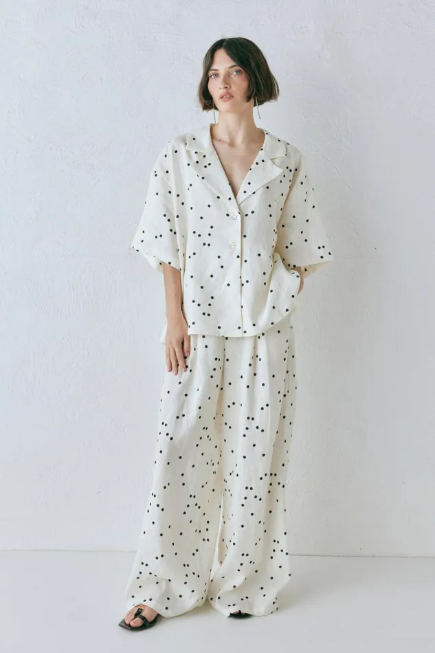 VRG GRL Pants Skye Linen Pants Dot 8211 Women VRG GRL Pants Skye Linen Pants Dot 8211 Women