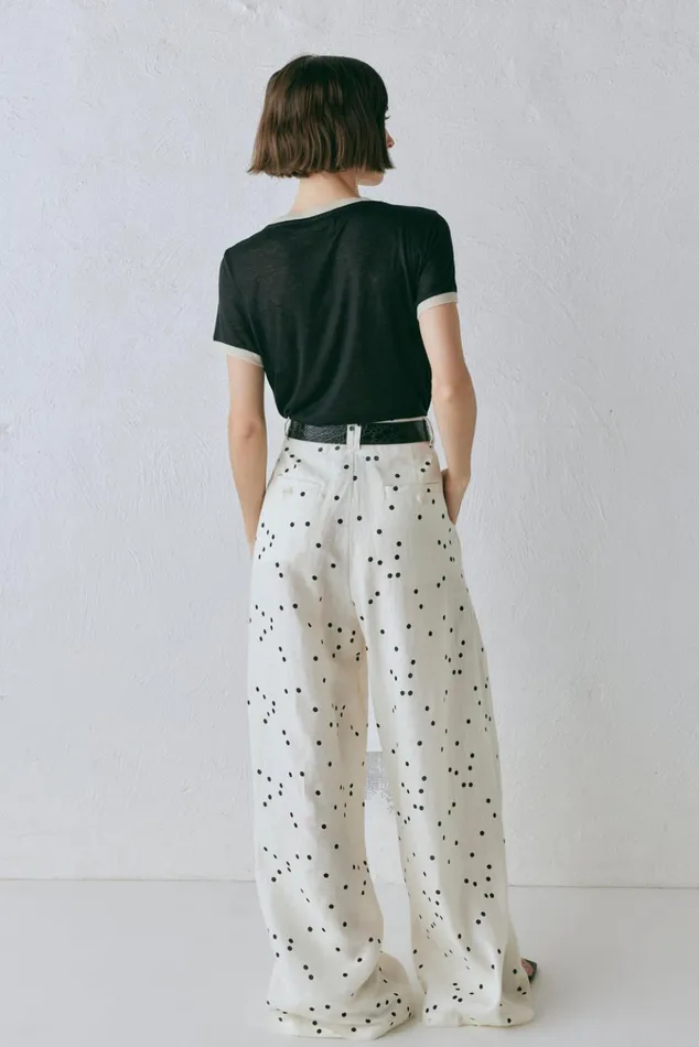 VRG GRL Pants Skye Linen Pants Dot 8211 Women VRG GRL Pants Skye Linen Pants Dot 8211 Women
