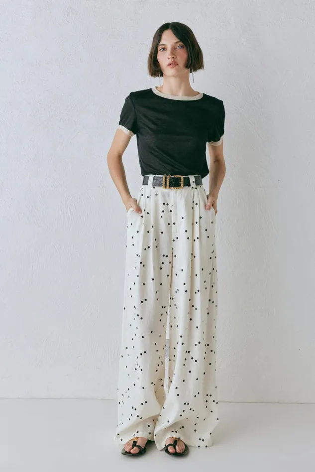 VRG GRL Pants Skye Linen Pants Dot 8211 Women VRG GRL Pants Skye Linen Pants Dot 8211 Women