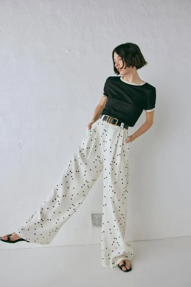 VRG GRL Pants Skye Linen Pants Dot 8211 Women VRG GRL Pants Skye Linen Pants Dot 8211 Women