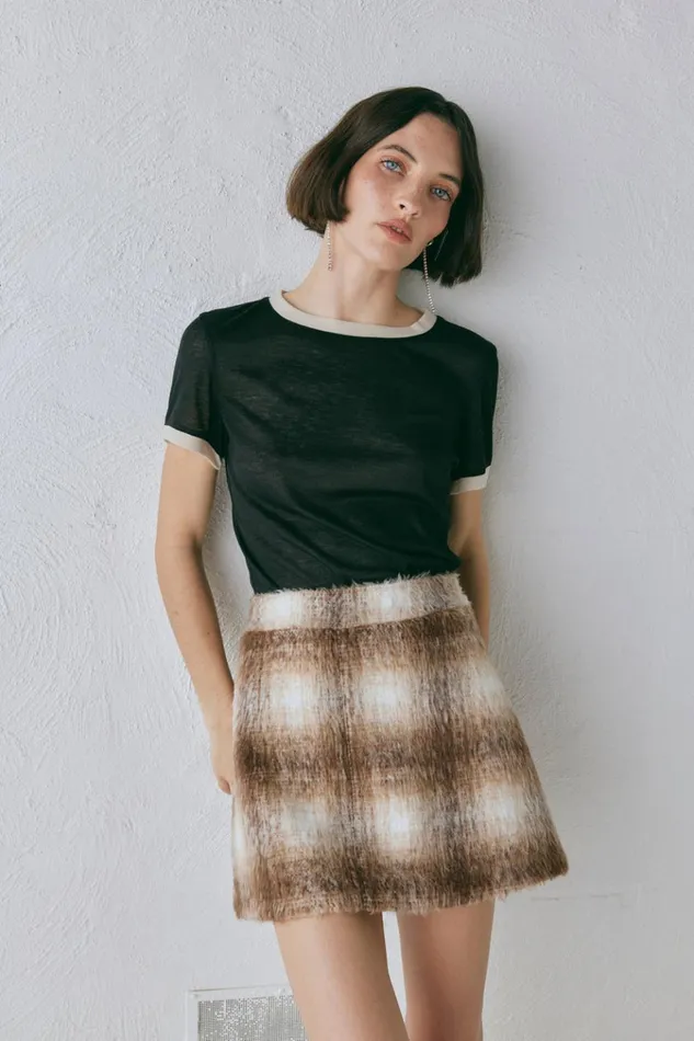 VRG GRL Sets Alexa Mini Skirt Plaid 8211 Women VRG GRL Sets Alexa Mini Skirt Plaid 8211 Women