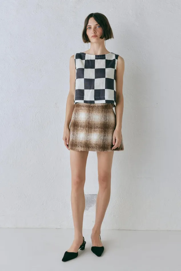 VRG GRL Sets Alexa Mini Skirt Plaid 8211 Women VRG GRL Sets Alexa Mini Skirt Plaid 8211 Women