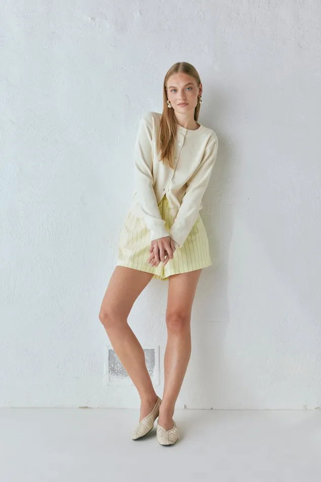 VRG GRL Sets Evie Knit Cardigan Cream 8211 Women VRG GRL Sets Evie Knit Cardigan Cream 8211 Women